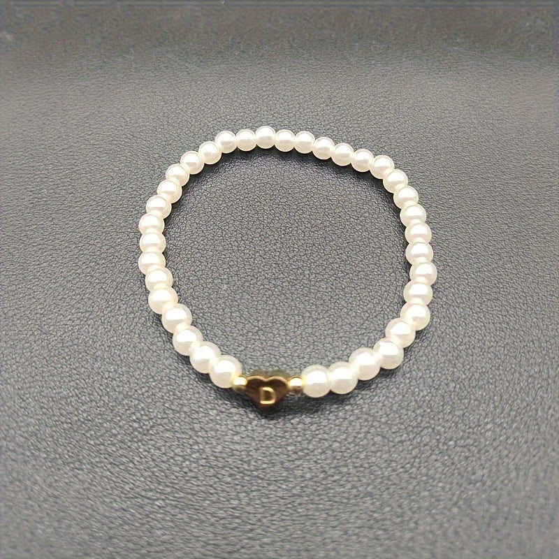Chic Heart Initial Bracelet (A–Z)