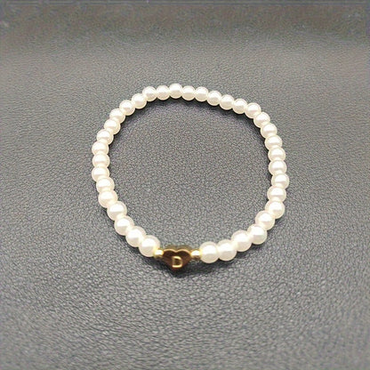 Chic Heart Initial Bracelet (A–Z)