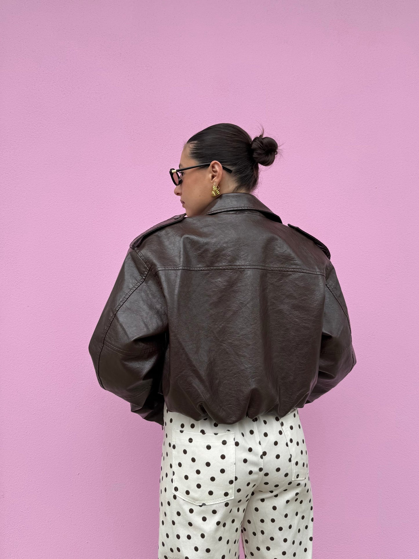 Chiodo in ecopelle a bomber