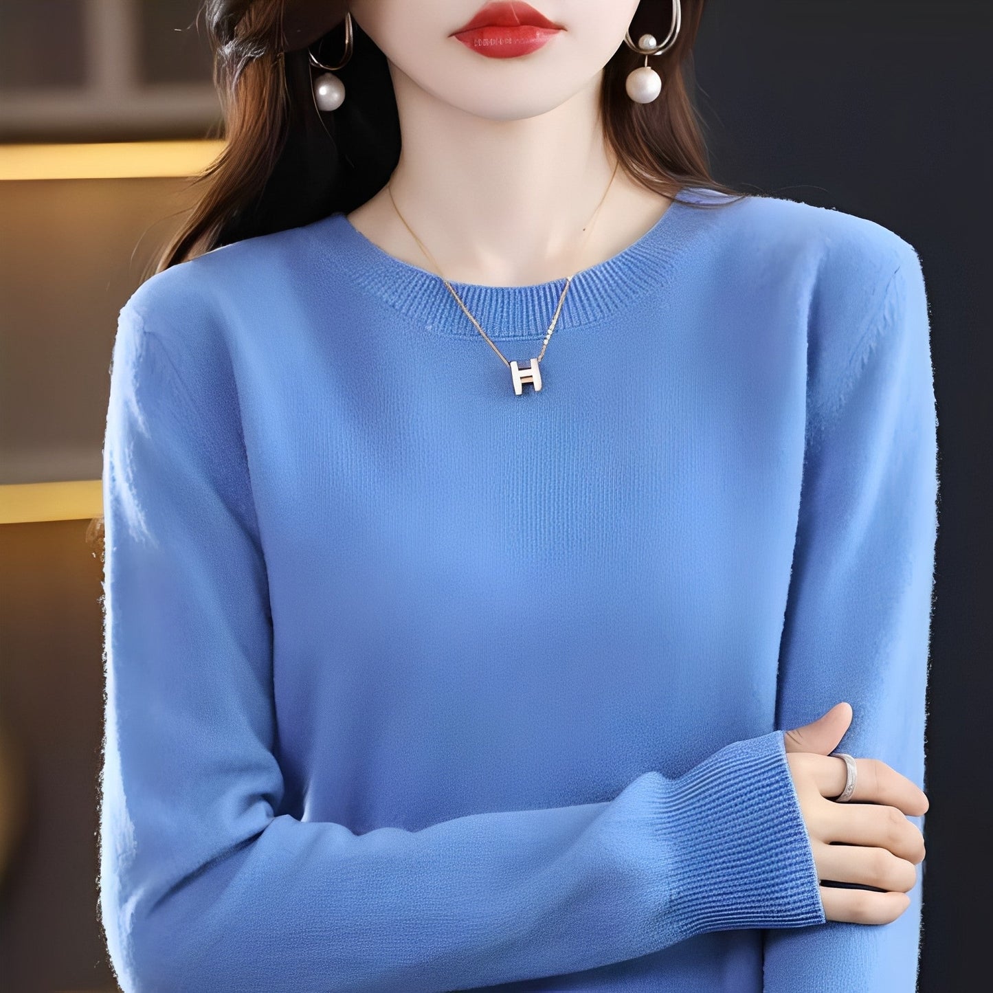 Julia - Elegante maglione di lana attillato per donne