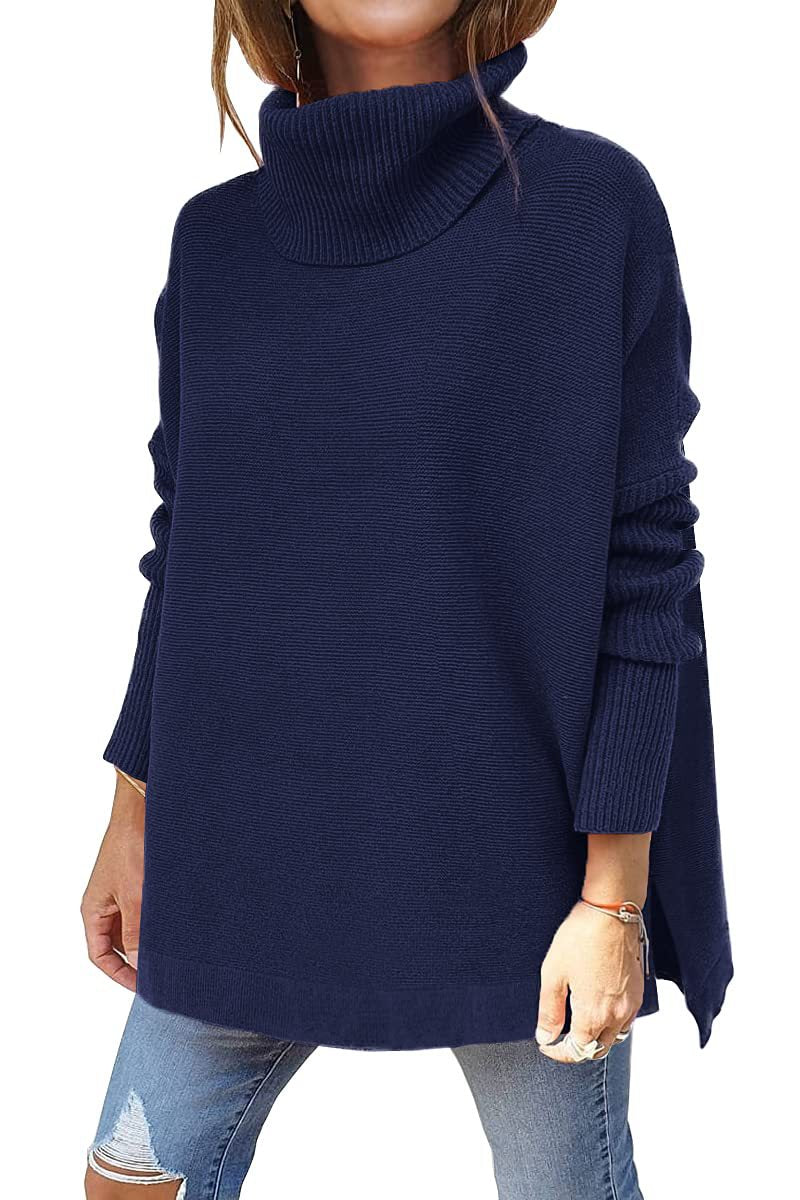 Macey - Maglione a collo alto casual in lana per donne