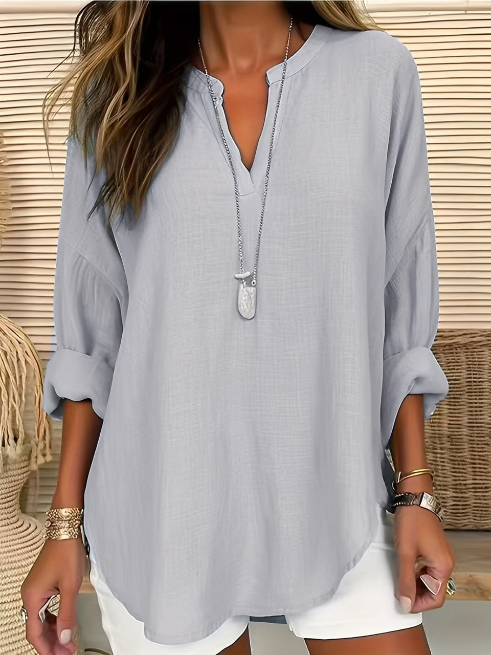 Colleen - Camicetta di lino casual e morbida per donne