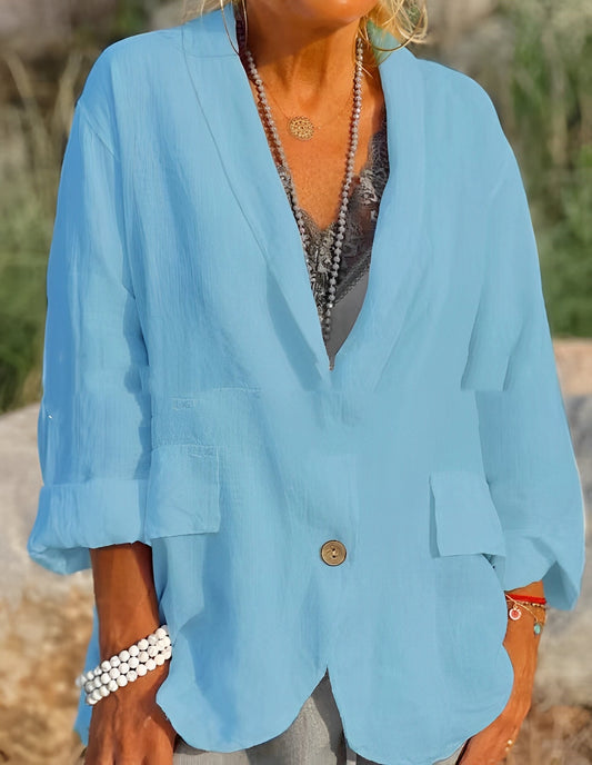 Louisa - Giacca di lino casual e ampia per donne