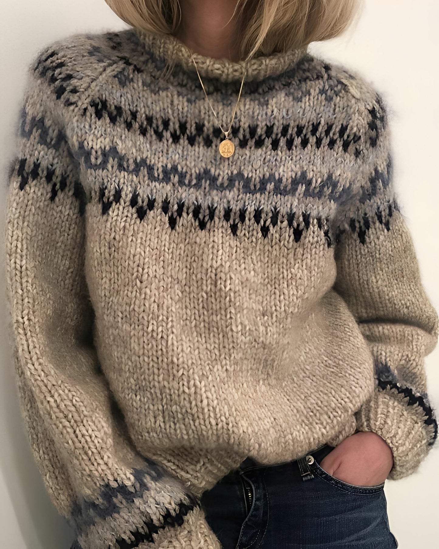 Gemma - Maglia elegante con collo alto per donne