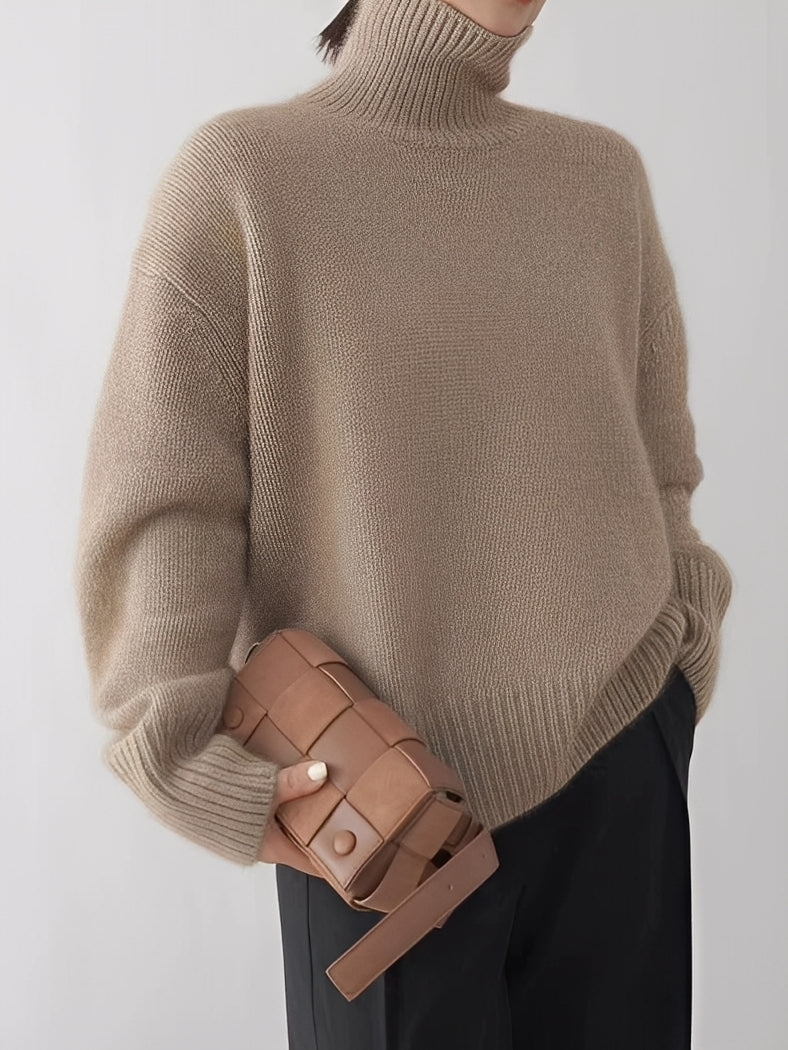 Natalia - Elegante maglione a collo alto in cashmere per donne 