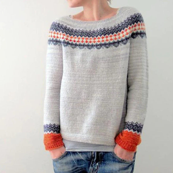 Emma - Casuale Retro Maglione Moda Donna