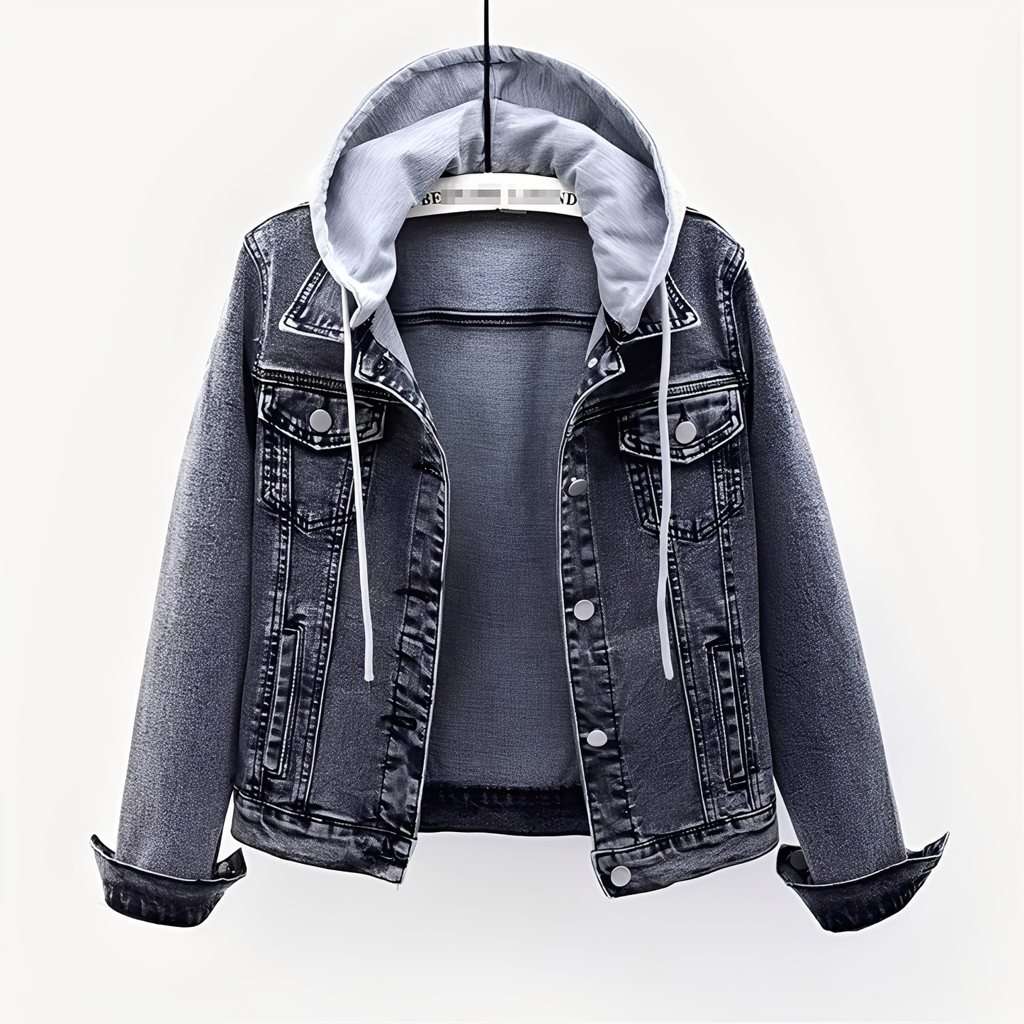 Karolyn - Giacca di jeans elegante con cappuccio per donne 