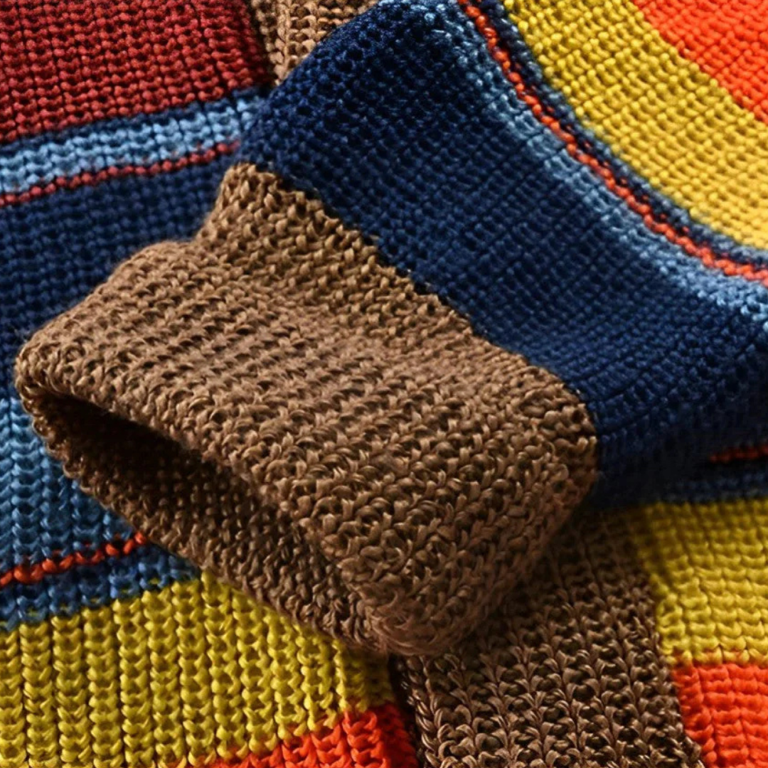 GARRY™|CARDIGAN RETRÒ A STRISCE 