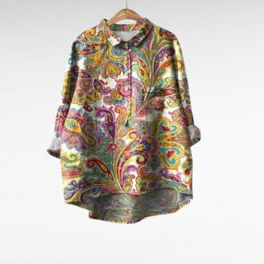 Élisa | Blusa Elegante Estiva in Lino