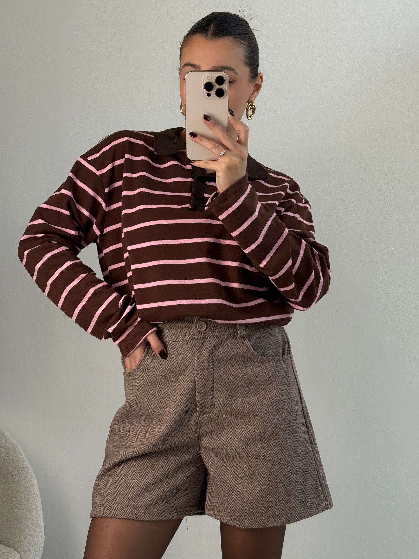 Herringbone shorts
