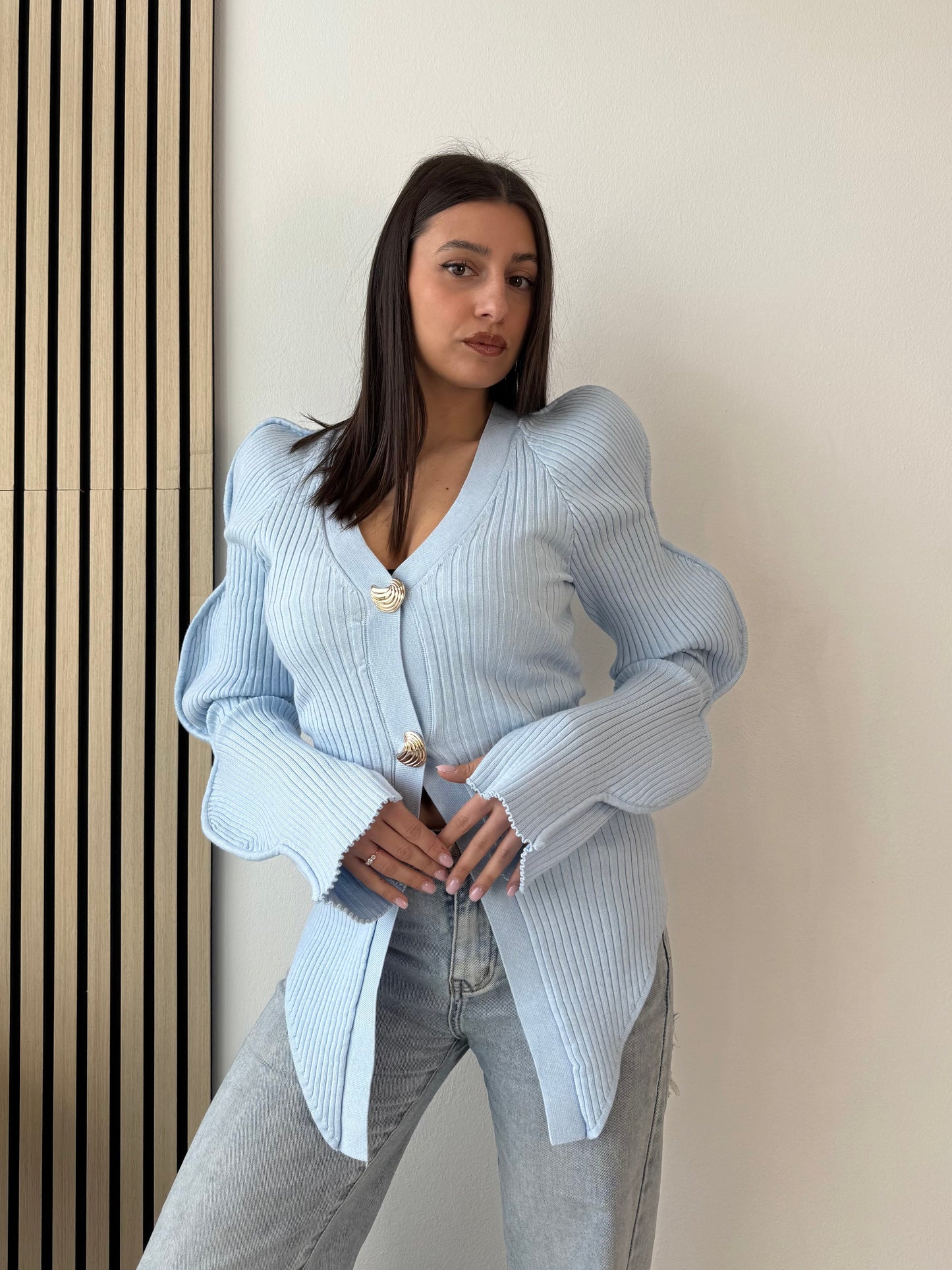 Cardigan Onde Celesti