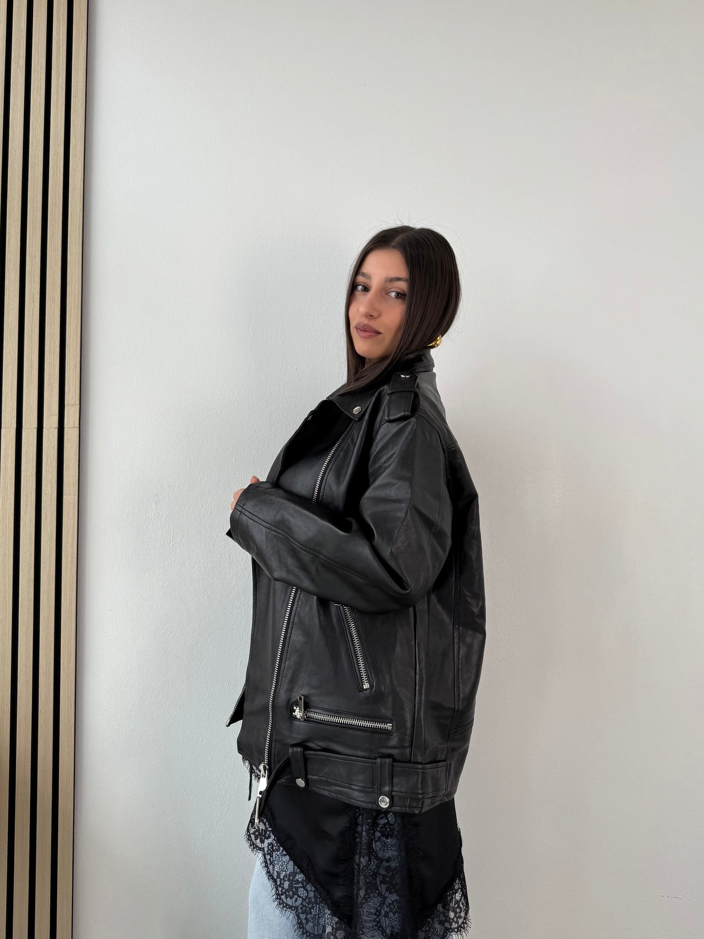 Faux Leather Biker Jacket
