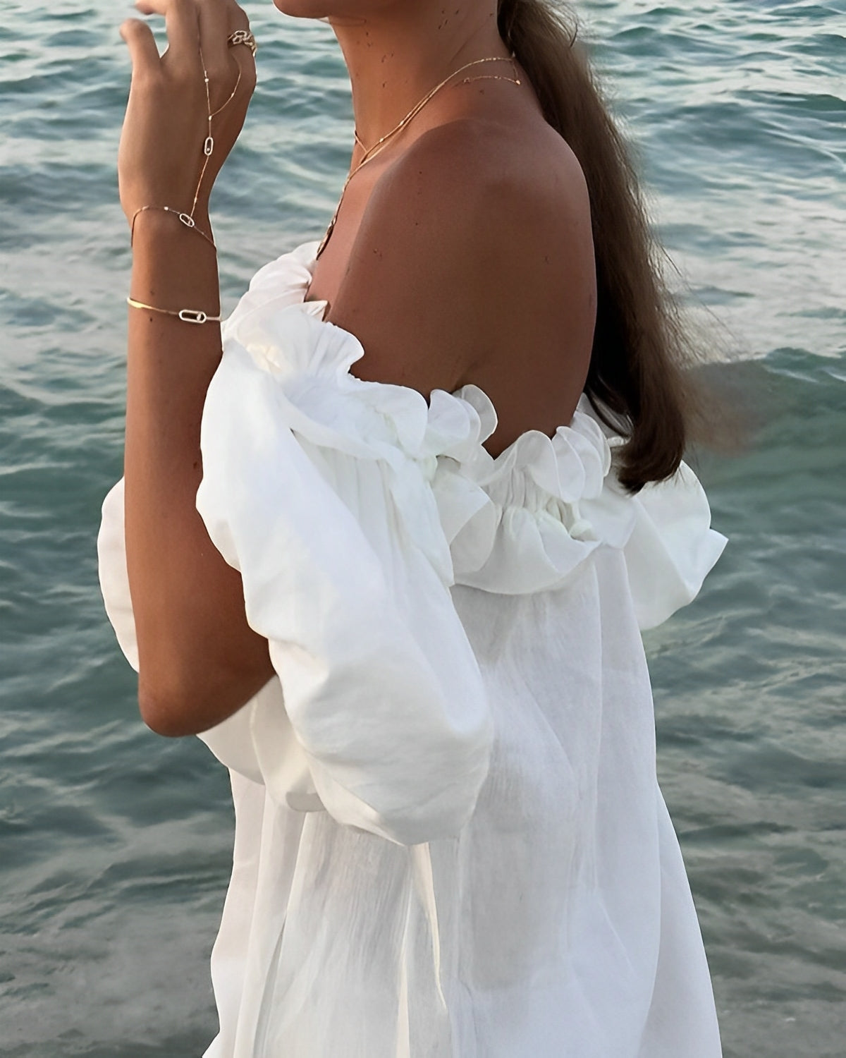 Patrice - Abito con spacco e spalle scoperte da donna