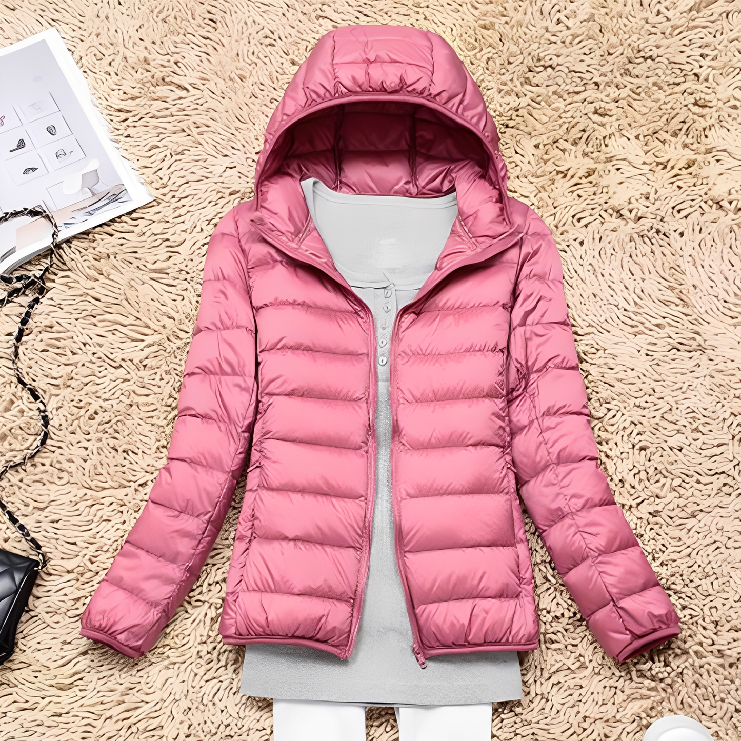 Lyndsay - Casual, sottile giacca di piuma per donne 