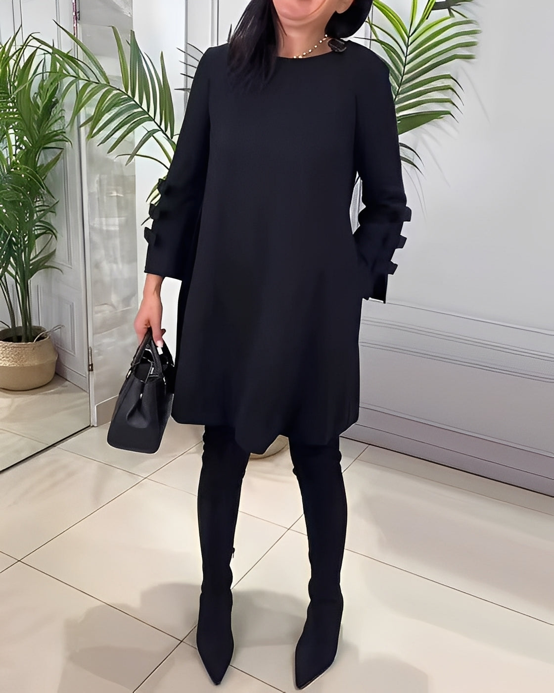 Elenora - Abito elegante con maniche lunghe per le donne 
