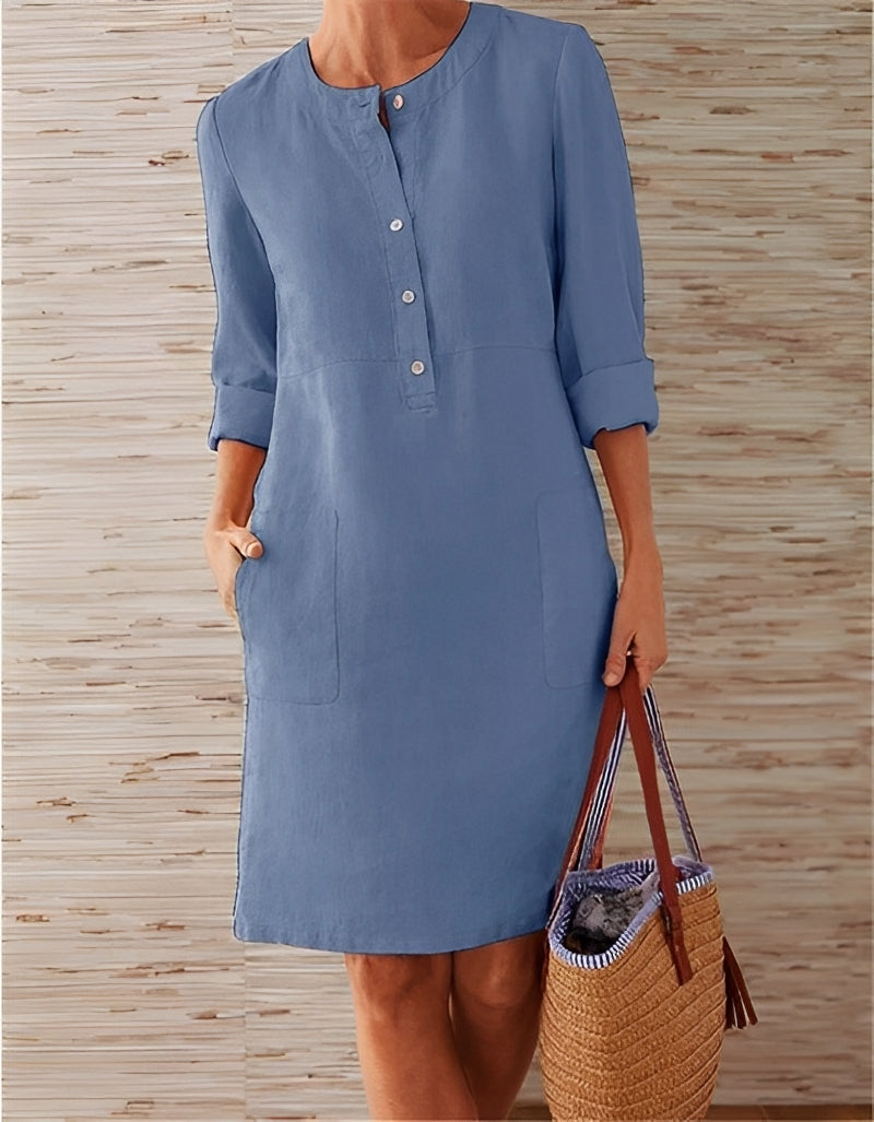 Blaire - Abito in lino elegante e morbido da donna