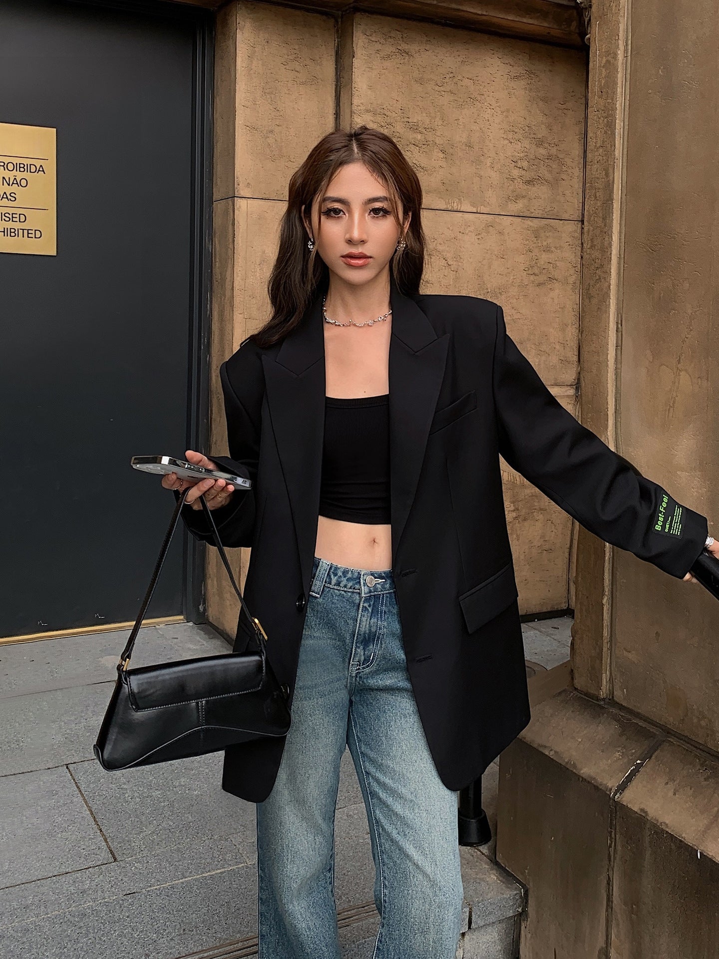 Shaye - Blazer oversize in stile classico per donne 