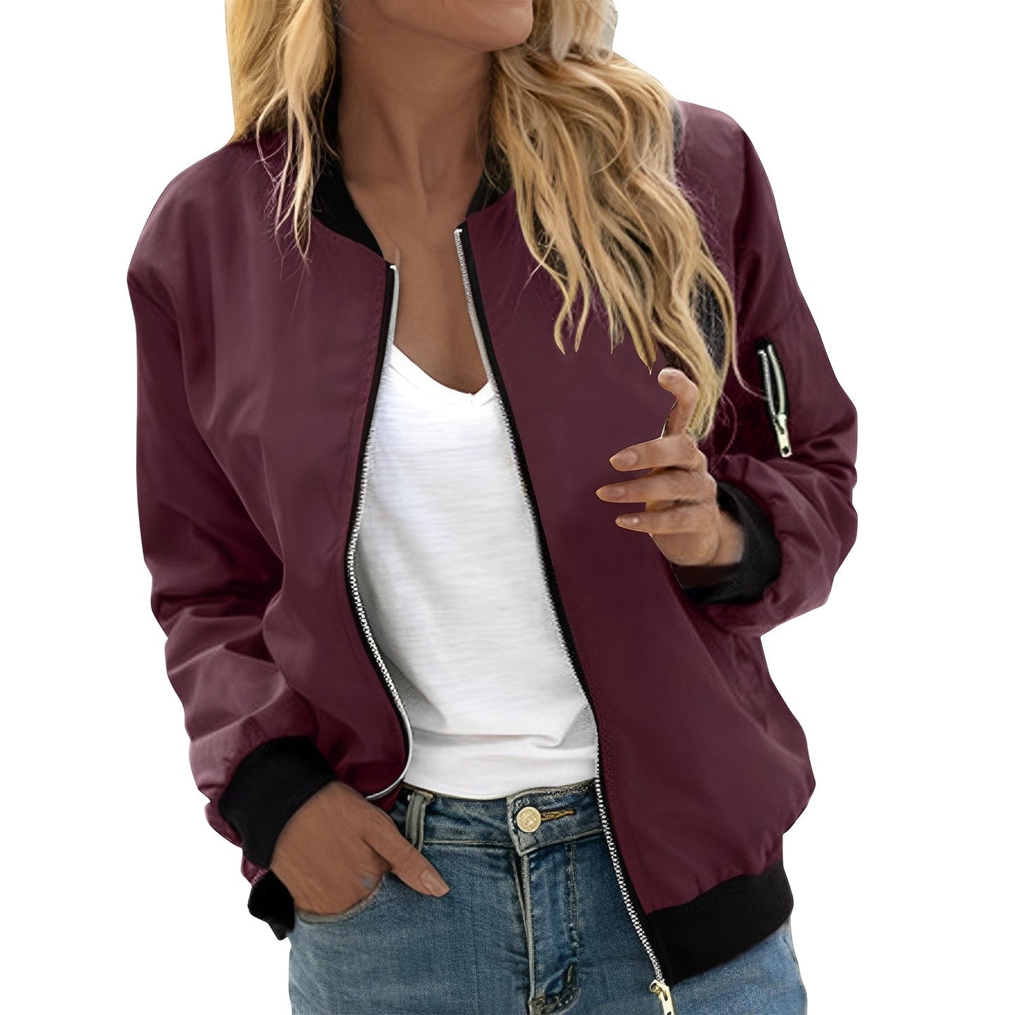 Vanessa - Giacca bomber elegante con zip per le donne