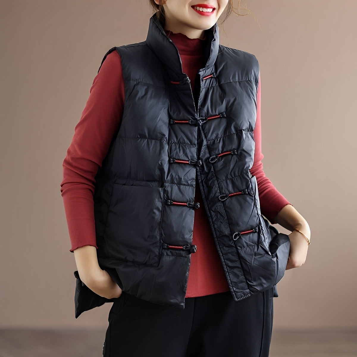 Daphne - Gilet senza maniche con tasche per donne
