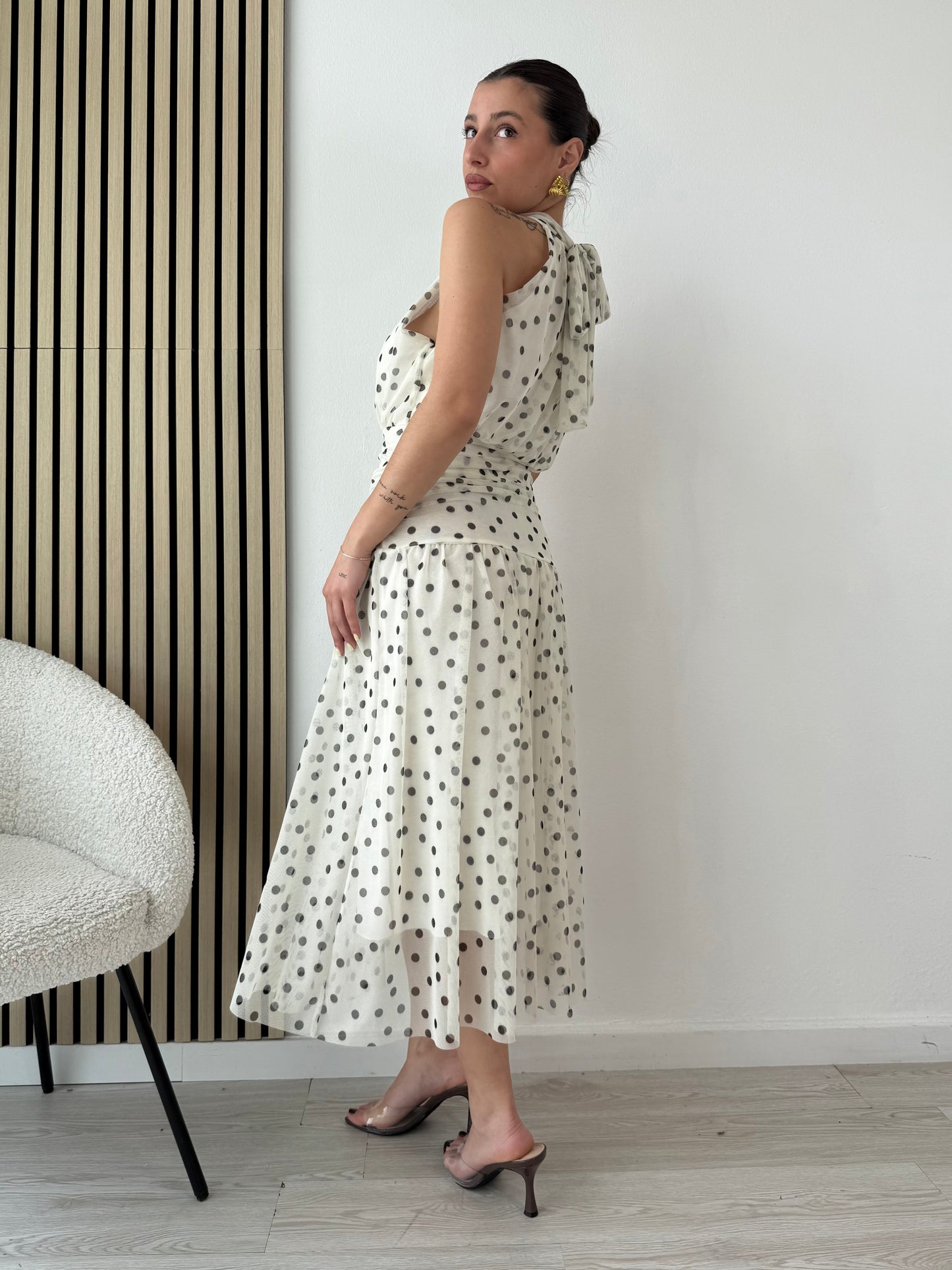 Abito a pois in tulle