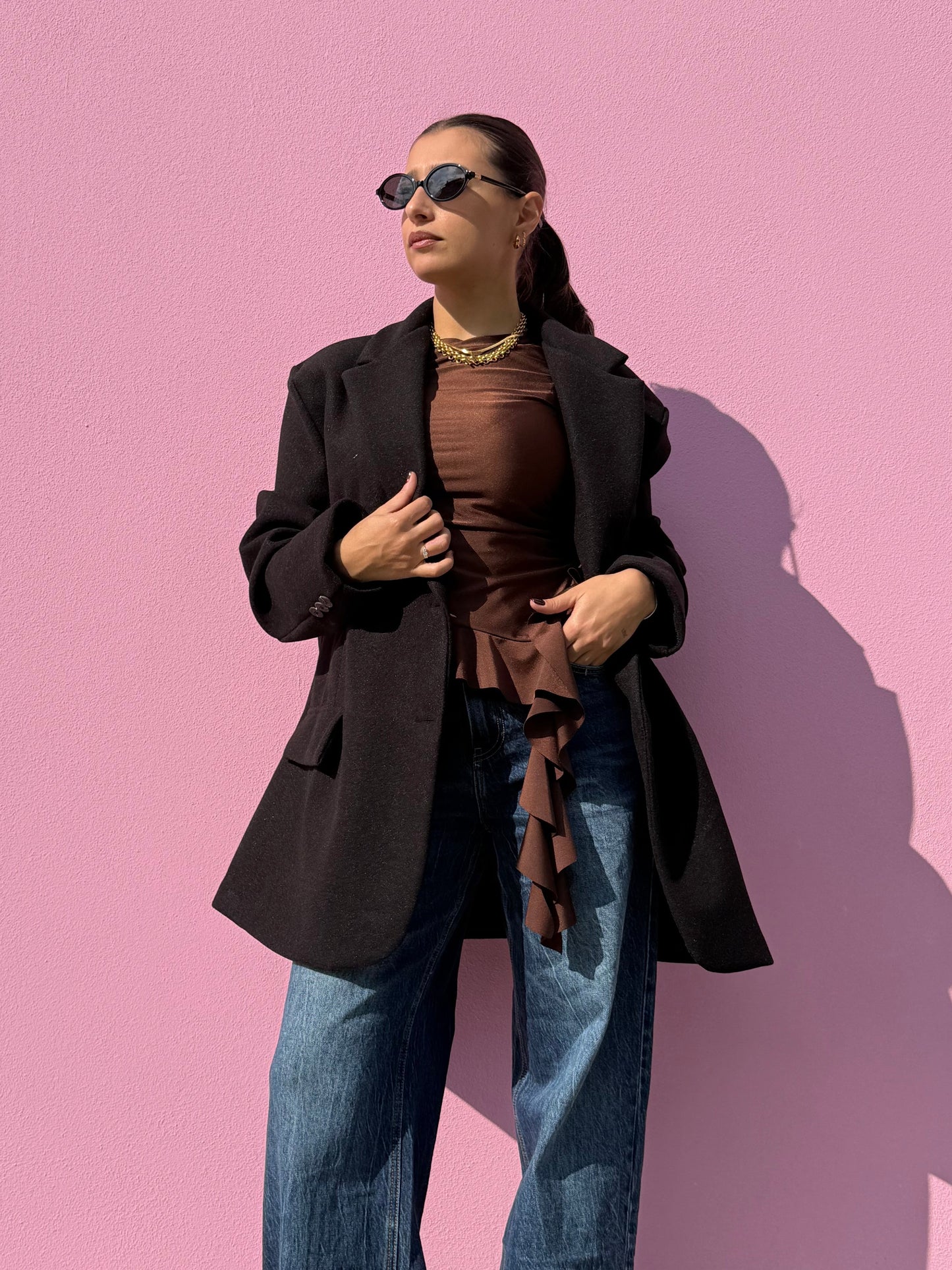 Cappotto blazer in panno over