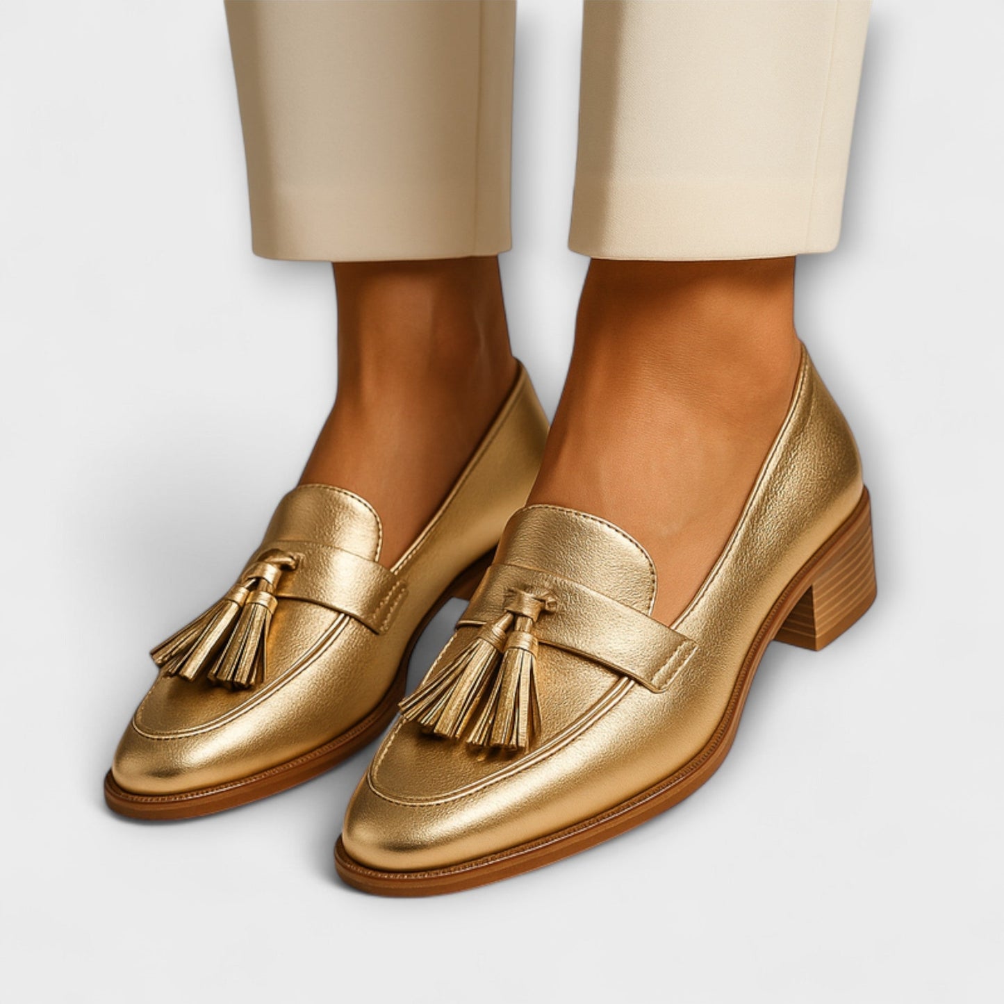 Celeste | Mocasini dorati
