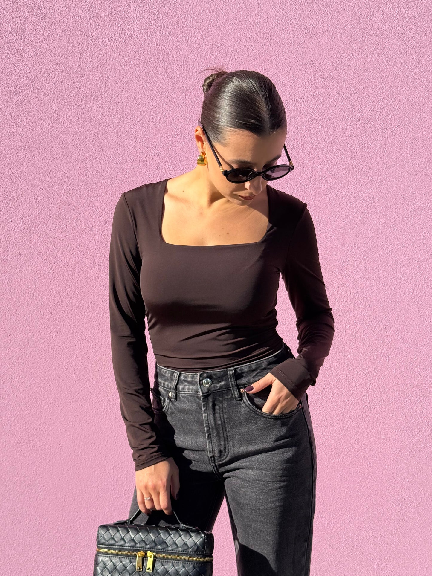 Body con scollo quadrato