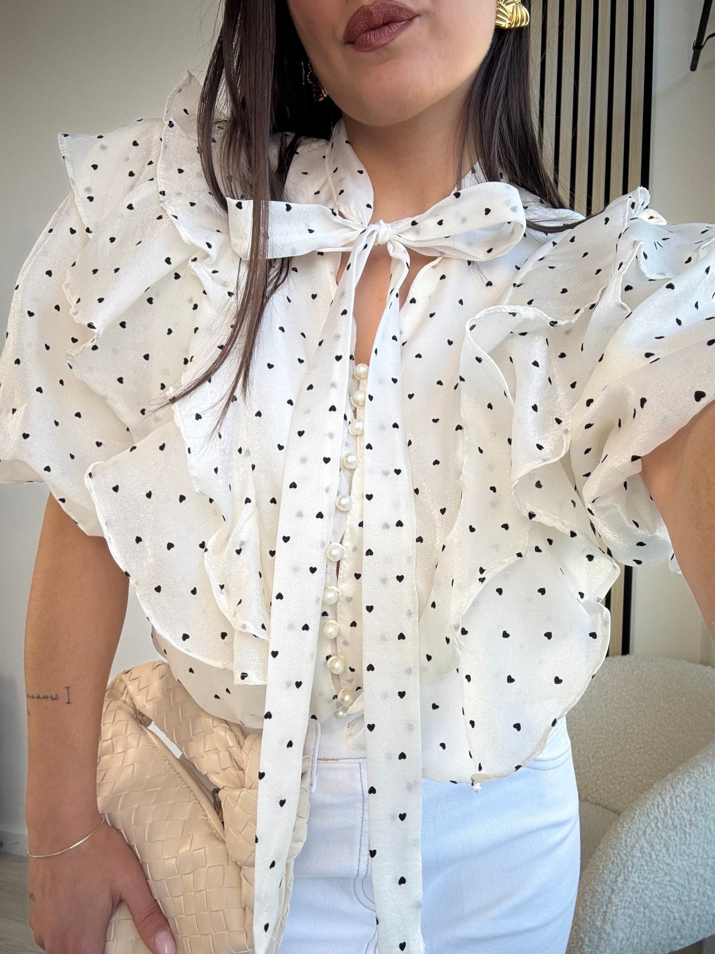 Camicia Cuoricini Volant