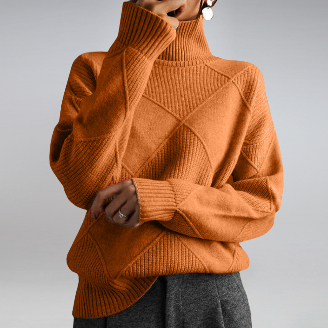 Ashlie - Comodo, caldo maglione a collo alto per donne