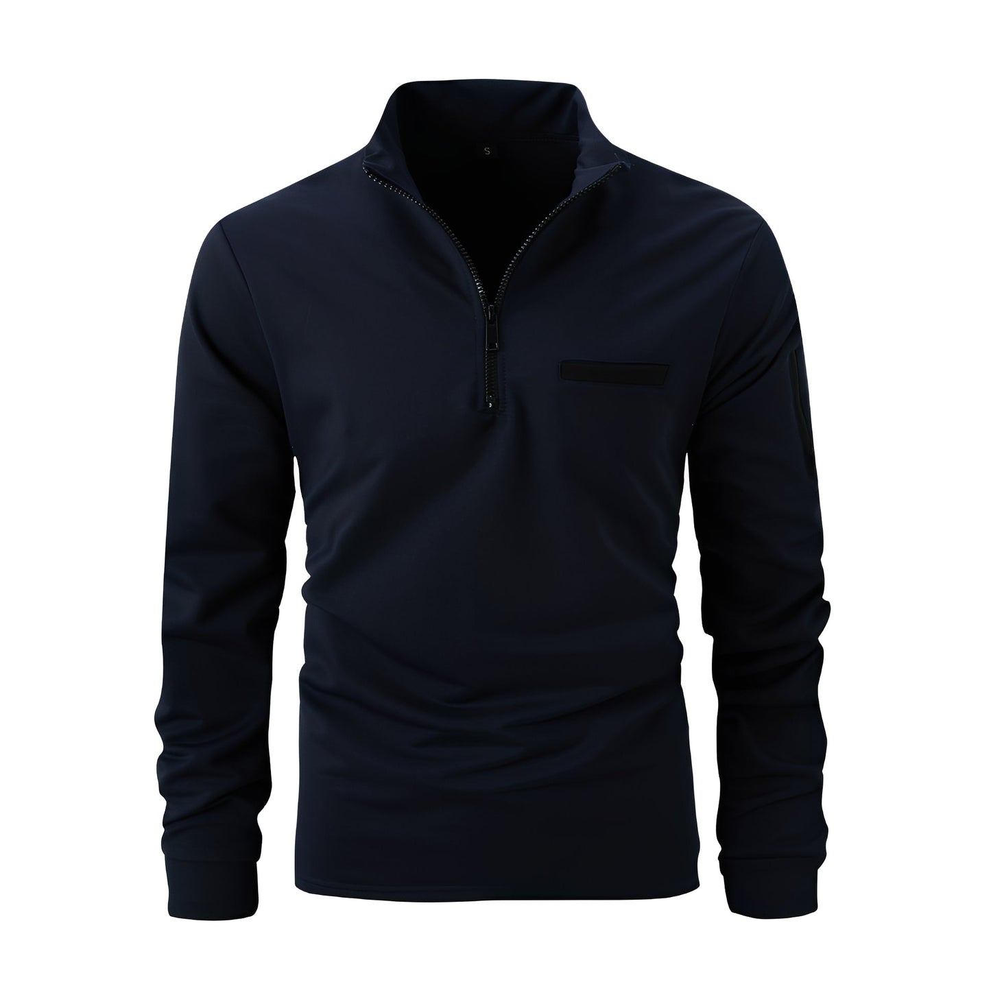 Lucian - Camicia casual con zip e tasca per uomo 