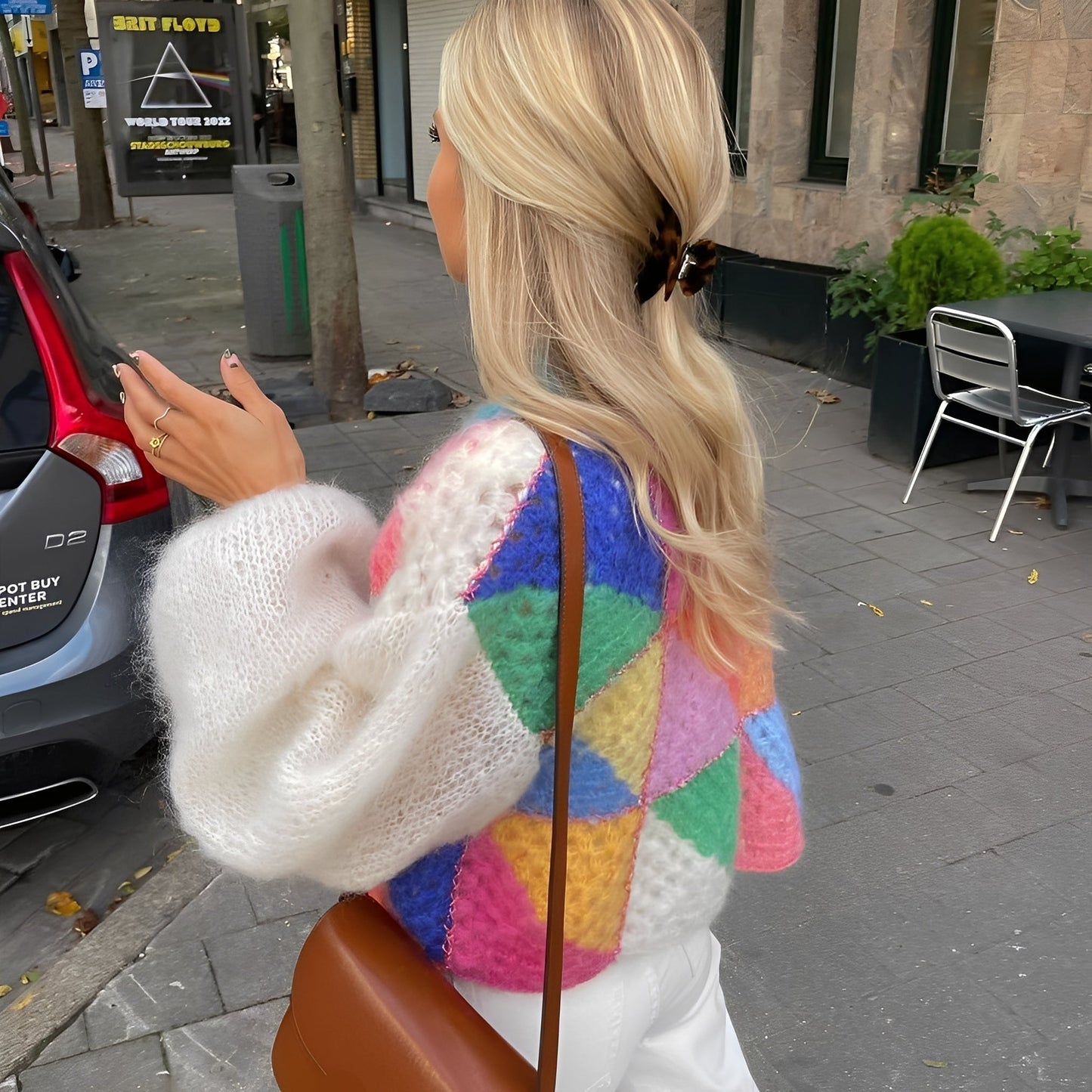 Luna - Maglione caldo con colori a contrasto per donne 