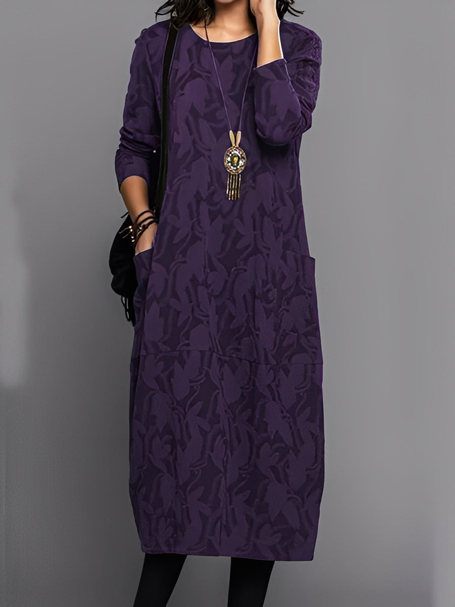 Kadence - Elegante abito a maniche lunghe con stampa per donne 