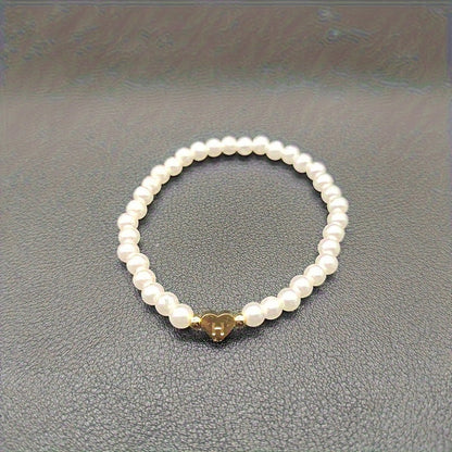Chic Heart Initial Bracelet (A–Z)