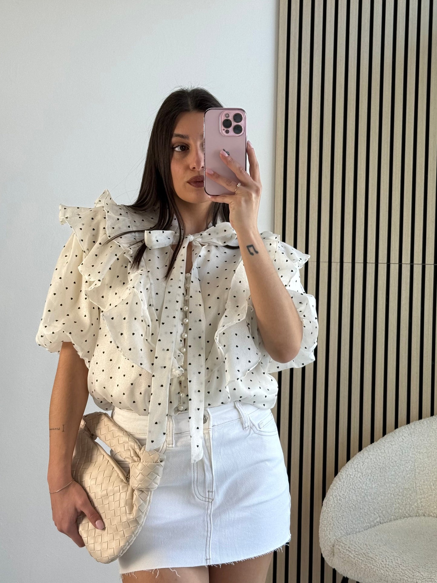 Gonna bianca di jeans