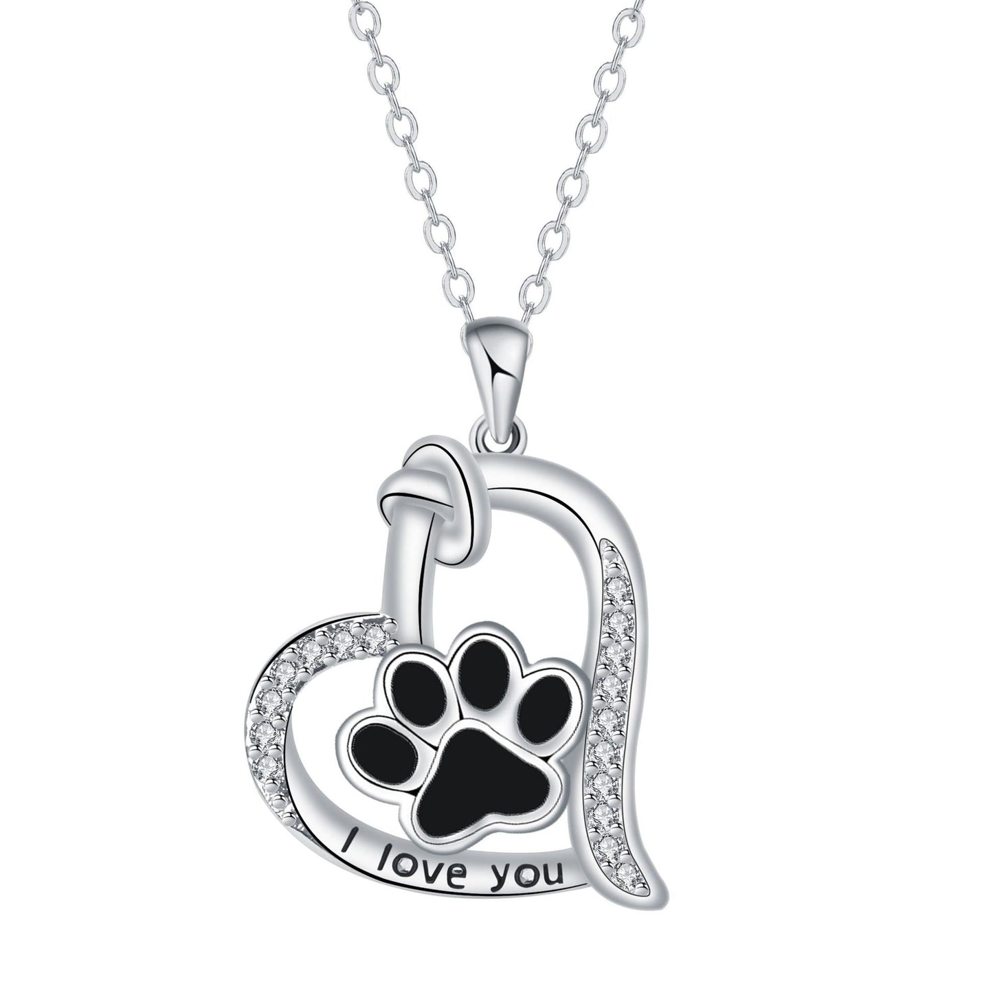 Paw Print Pendant Necklace