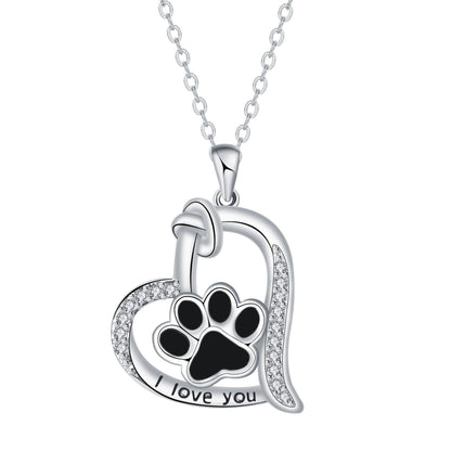 Paw Print Pendant Necklace