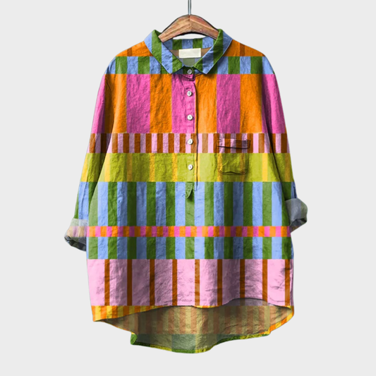 Amber | Elegante blusa estiva in lino