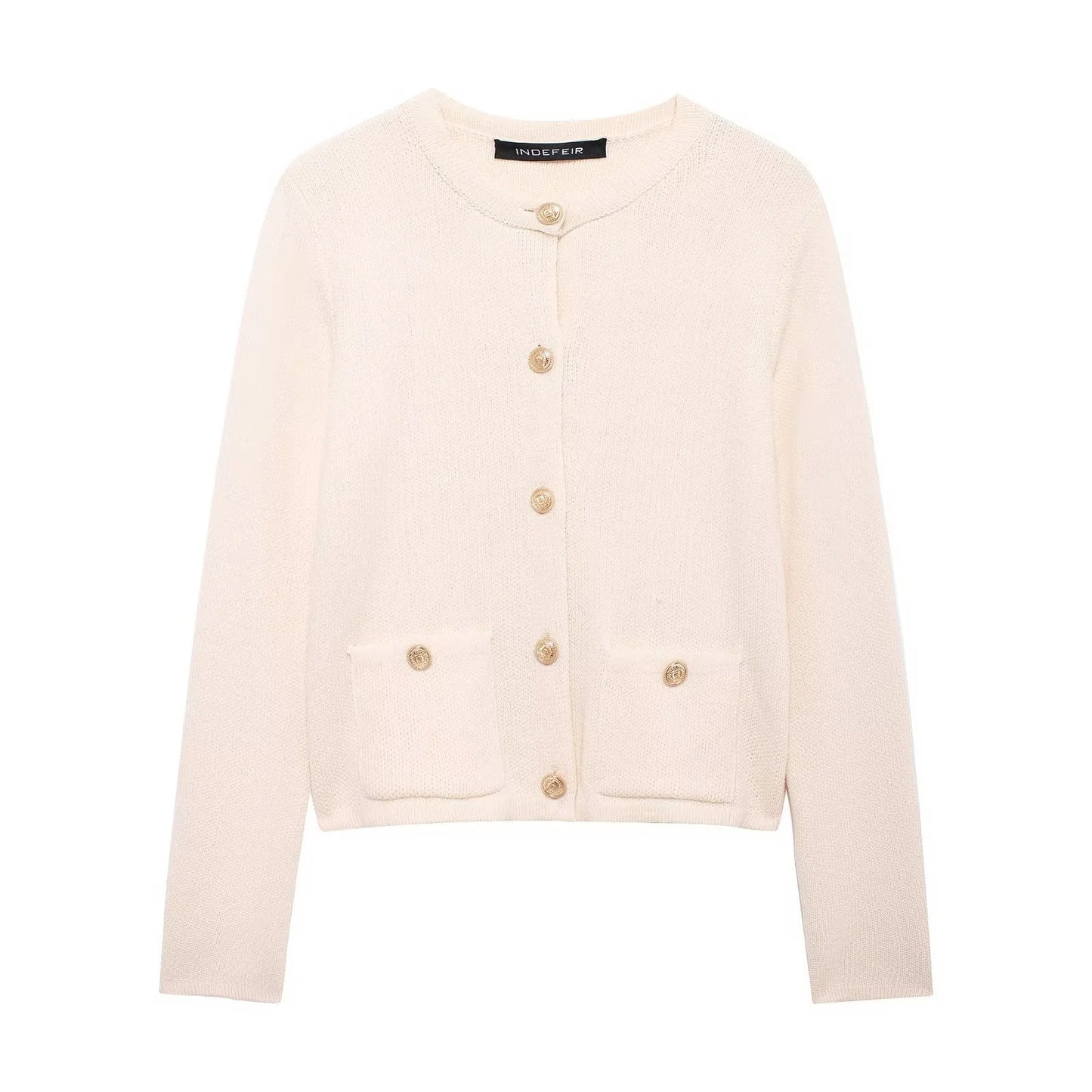 Zinnia - Cardigan casual con bottoni dorati per donne 