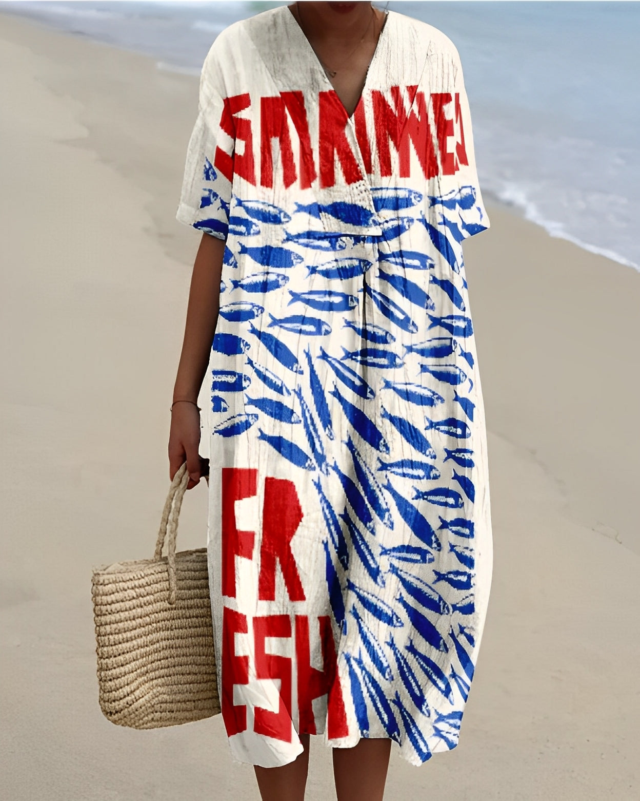 Romilly - Abito estivo con stampa colorata per donne