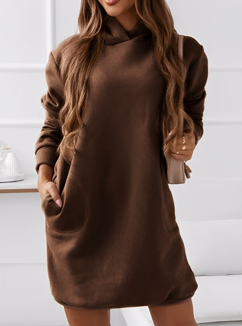 Michaela - Elegante abito corto con cappuccio per le donne