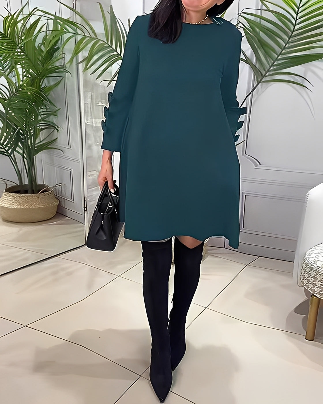 Elenora - Abito elegante con maniche lunghe per le donne 