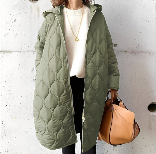 Krystine - Cappotto Parka casual con cappuccio per donne