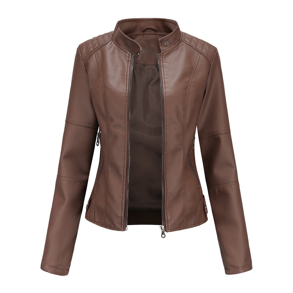 Martha - Elegante giacca in pelle attillata per donne