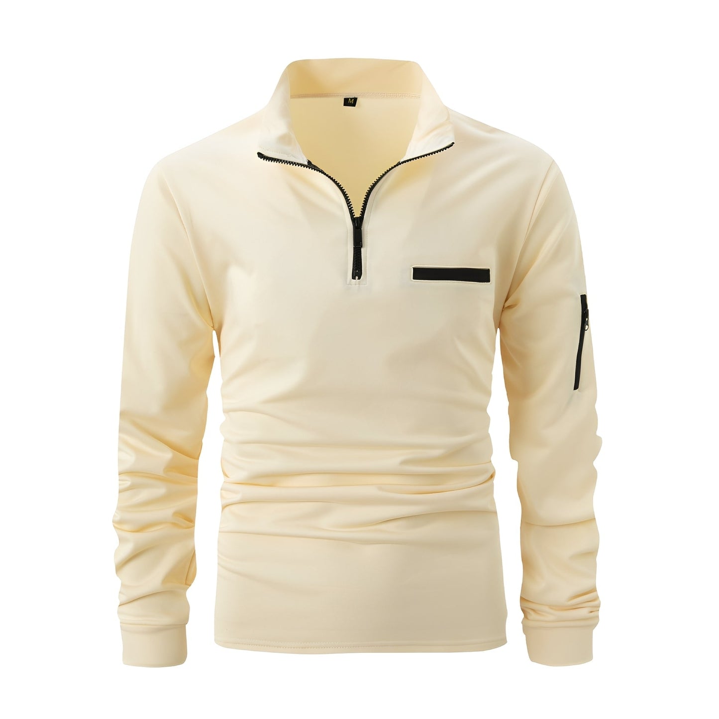 Lucian - Camicia casual con zip e tasca per uomo 