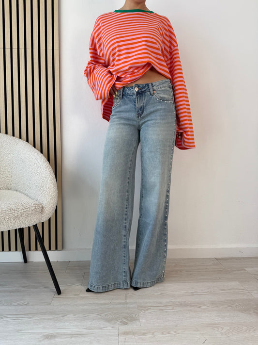 Jeans Borchiette palazzo