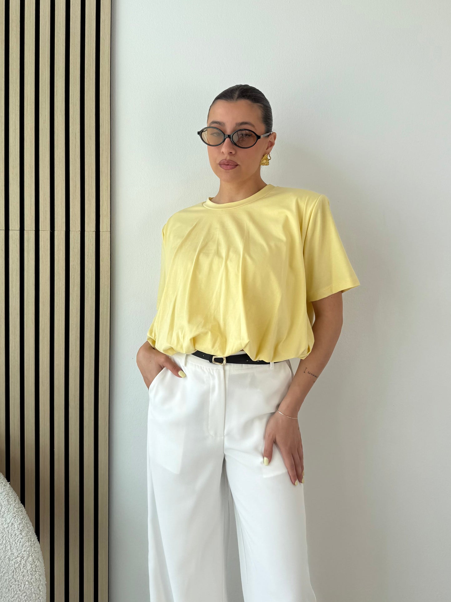 T-shirt crop a palloncino
