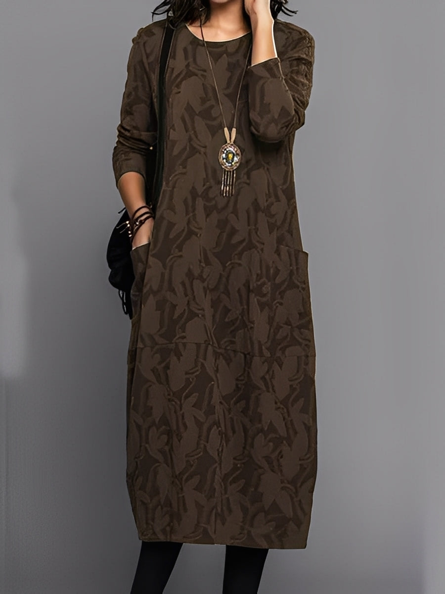 Kadence - Elegante abito a maniche lunghe con stampa per donne 