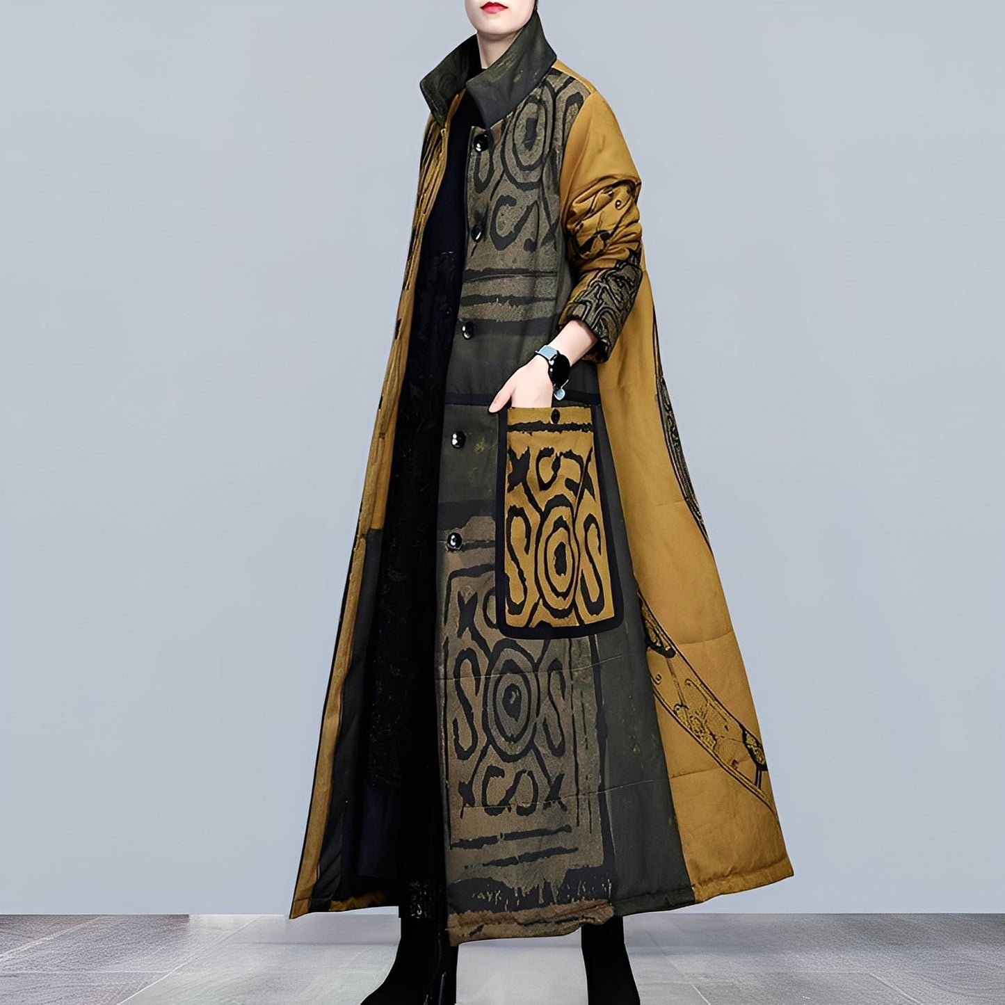Ashlie - Giacca parka casual con collo alto per donne 