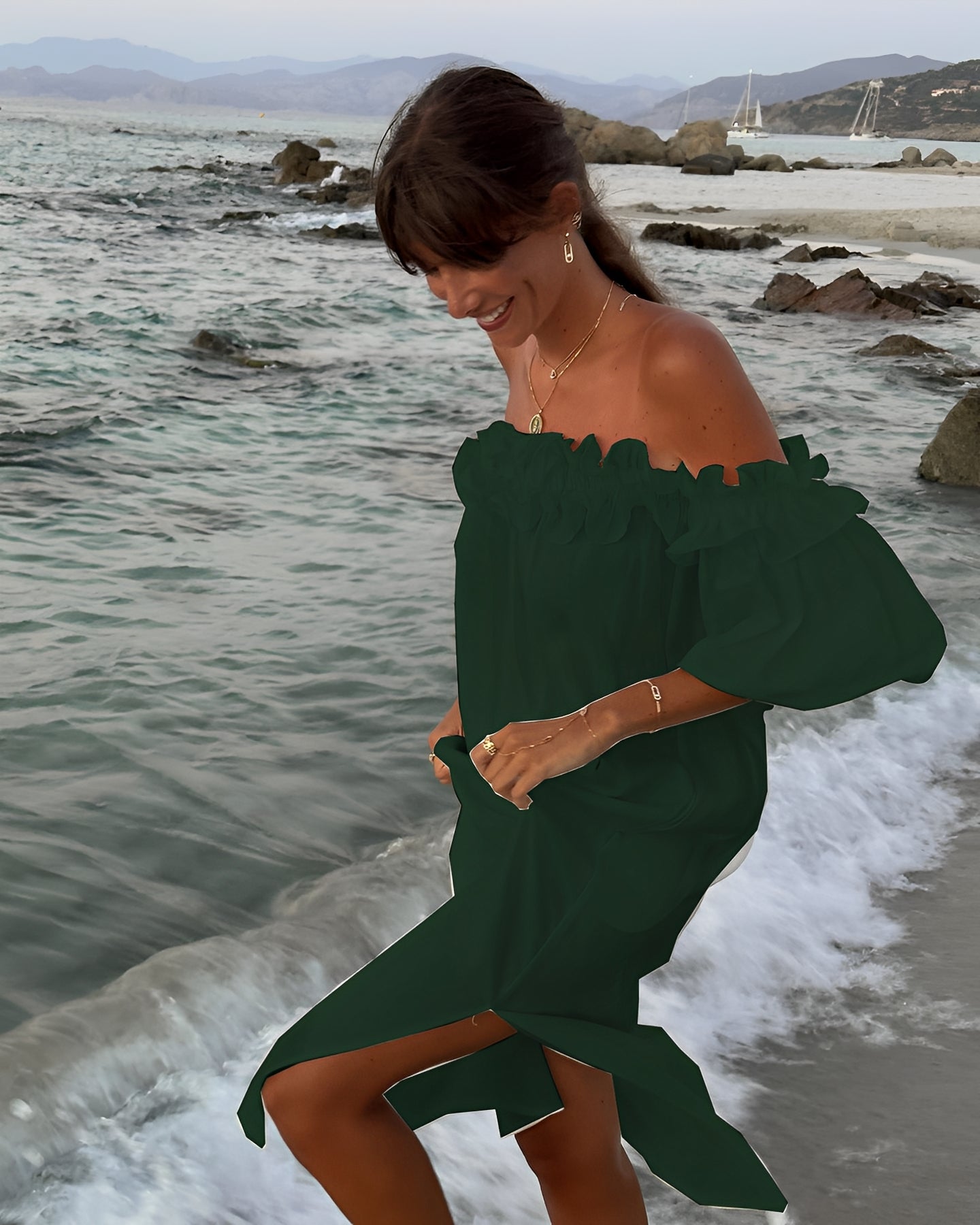 Patrice - Abito con spacco e spalle scoperte da donna