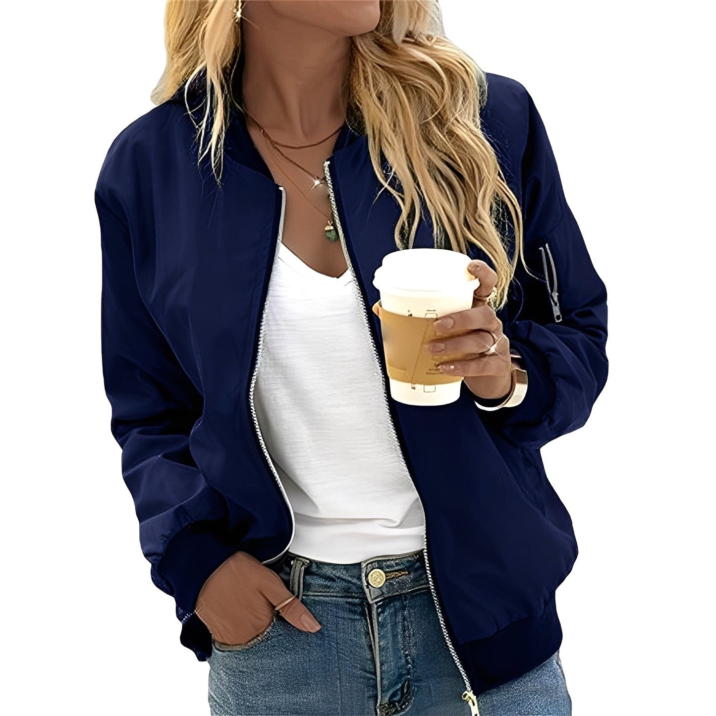 Shirlee - Piccolo bomber in stile retrò per donne 